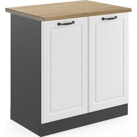 Mobile lavello cucina R-Line, Bianco casa di campagna, 80 cm , PL Rovere, Vicco (1/5)