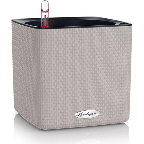 LECHUZA CUBE Color 14 Komplettset sandbraun (1/3)