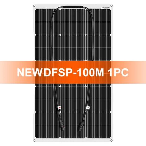 Panneau Solaire, 100W Flexible, Design Monocristallin, NOUVEAU 100W 1PC (1/2)
