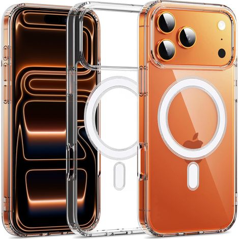 Funda para iPhone 17 Pro Max, resistente a MagSafe, transparente. (1/5)