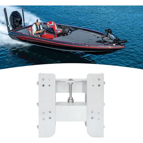 AußEnbord Bootshebeplatte Verstellbare Manuelle Boot Heckheberplatt AußEnbordmotor Befestigungsplatte Manuell Einstellbare Wagenheberplatte Aluminiumlegierung Mit Schraube HubhöHe 9Cm (1/5)