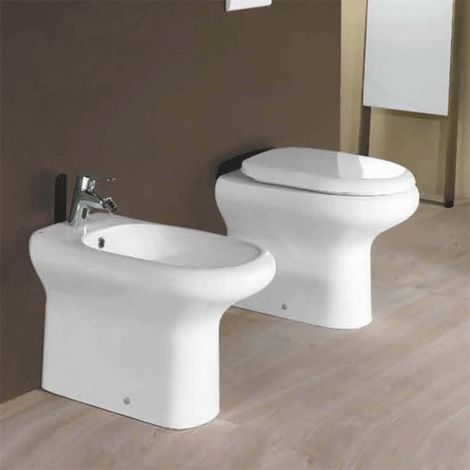 Sanitari filo muro Compact Rak Ceramics: WC, Bidet, Copriwater Bianco (1/3)