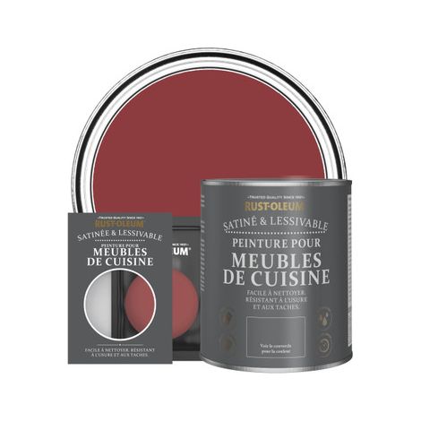 Peinture pour Meubles de Cuisine, Finition Satinée - Bordeaux (1/2)