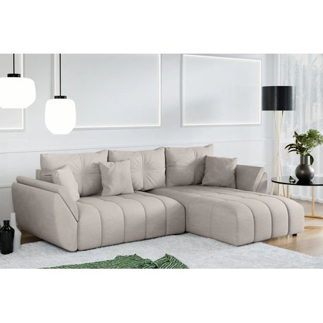 AX LIVING Ecksofa mit Schlaffunktion Antalya L Sofa Beige 280 cm