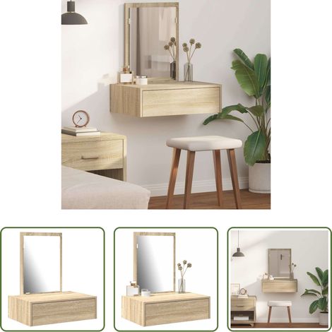 Coiffeuse moderne - Table de Toilette Marron 60 x 40 x 70 cm Bois d'ingénierie (1/5)