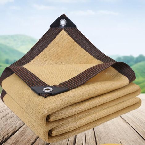 Filet d'ombrage avec œillets, 70% filet d'ombrage 2 x 6 m filet de protection résistant aux UV et au vent, voile d'ombrage réutilisable pour serres (1/5)