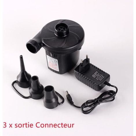 Ley Pompe Electrique Gonfleur Dégonfleur avec 3 Buses pour Camping Lit Meuble Voiture (1/4)