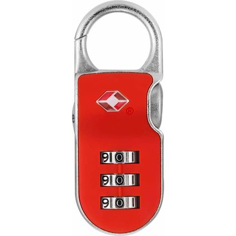 Yale Lucchetto da viaggio a combinazione con tecnologia Travel Sentry TSA YTP2/26/216/1R rosso, arco a clip (1/5)