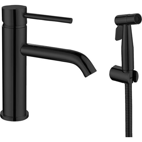 RHAPSODY mitigeur de lavabo avec douchette bidet, noir (1/2)