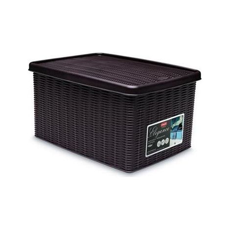 Contenitore Multiuso 15 Litri 29x39xh21 cm Moka - Modello Elegance (1/2)