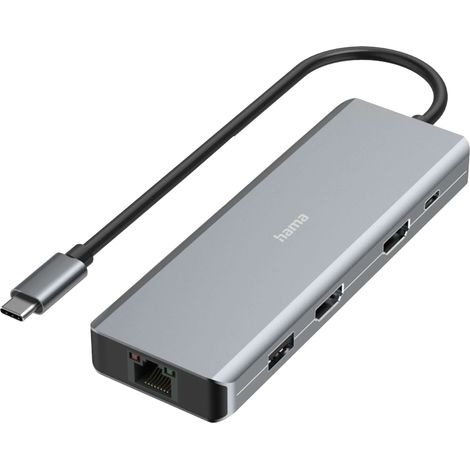 Hama USB-Hub 200142 Hama Sortiment USB-C-Hub 9 Ports grau (1/5)