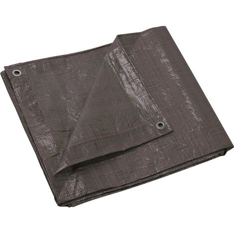 Bâche OUTIROR spéciale bois, ultra résistante en 140 gr/m2, couleur marron Dimensions: 3m X 4m (1/4)