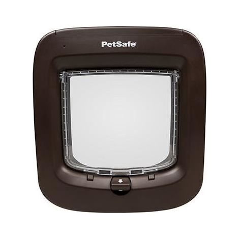 Petsafe – Chatière à puce électronique 22 x 23.9 cm – Brun – Accès sécurisé pour animaux – Installation facile – Pour portes et murs (1/8)
