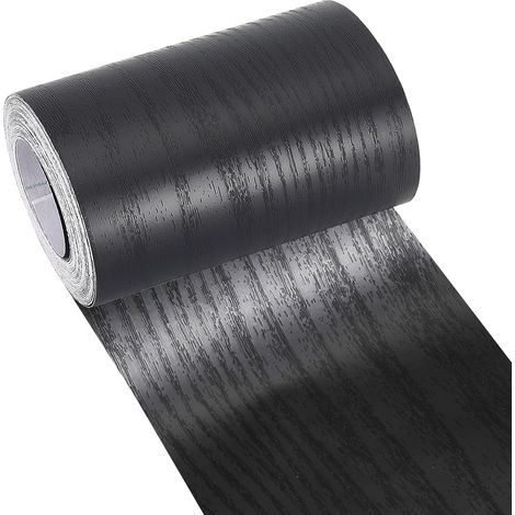 Ruban Adhésif Effet Bois 10 m X 10.4cm Ruban de Réparation Effet Bois Réaliste Noir Autocollant Étanche pour Bordures Miroir pour Tables Plinthes Portes Fenêtres Sols Meubles Rénovation (1/5)