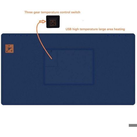 USB Heated Blanket Shawl, 150x80cm Heating Blanket, Electric Blanket with 3 Temperature Levels, Black (1/4)