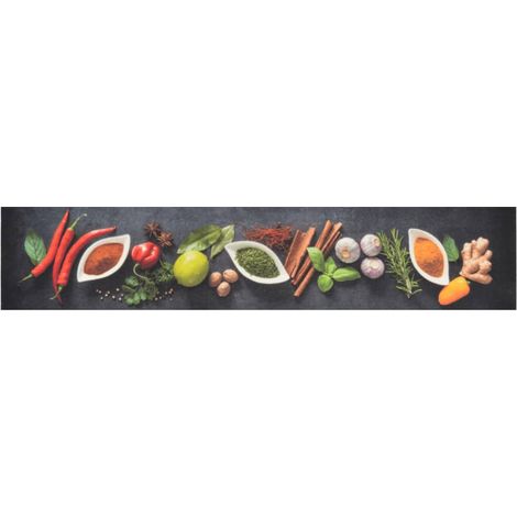 Maison Exclusive - Küchenteppich Waschbar Gewürze 60x300 cm Samt
