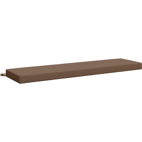 Coussin de banc SOEST 100 % polyester Taupe 160 x 40 x 8 cm vidaXL