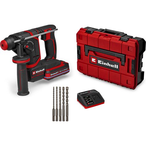 Einhell Professional Marteau Perforateur Compact TP-HD 18/17-C Li BL +5 Kit PXC (18V, 1,7 Joules, Brushless, avec E-Case) Livré avec Batterie 3,0Ah SEALED et Chargeur (1/3)