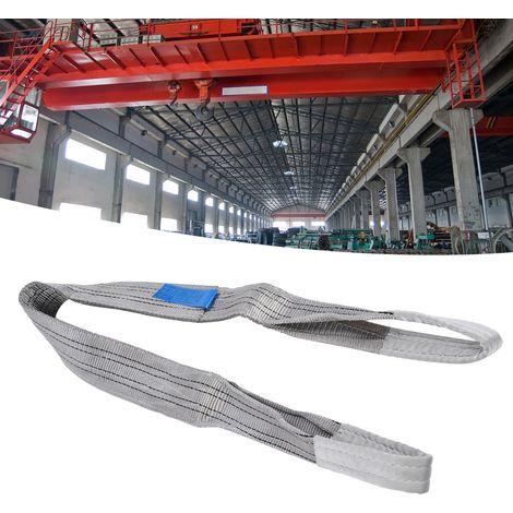 Élingue de levage plate 4T en sangle PES renforcée pour transport, 3 mètres