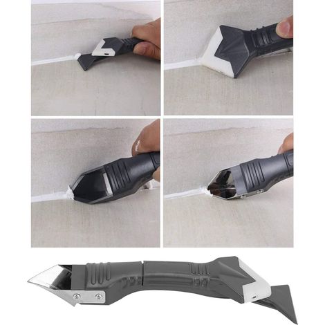 Kit racloir d'angle spatule mastic joint en plastique décaisseur finition manuel vitrage 1 pièce (1/5)