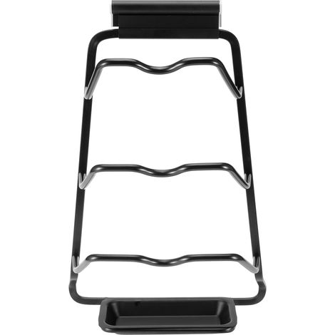 Schwarzer, wandmontierter Topfdeckel-Aufbewahrungsständer, Schneidebrettständer, Organizer, Küchenzubehör (Schwarze S-förmige Aluminium-Wasserschale) (1/5)
