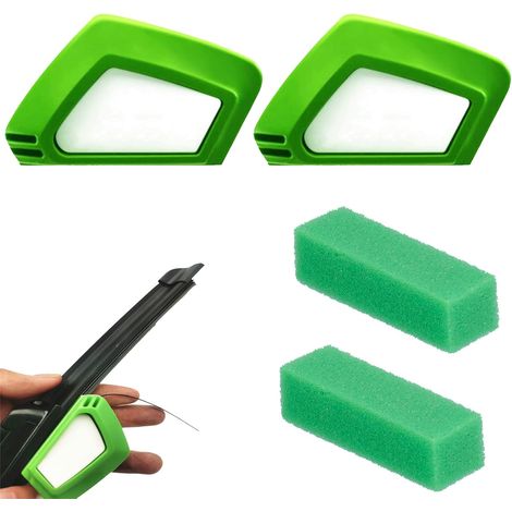 Sollbry 2 Pcs Decoupe Essuie Glace, Aiguiseur Essuie Glace Avec Éponge Adapté à la Recoupe de Tous les Balais D'essuie Glace Outil de Réparation D'essuie-Glace Bande Adhésive Nettoyage (1/4)
