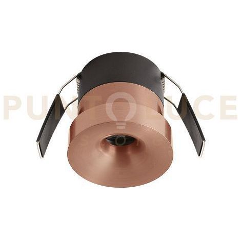 GFA1713 FARETTO DA INCASSO IN ALLUMINIO LED 3000K 796LM 12W D.6,2CM BRONZO OPACO