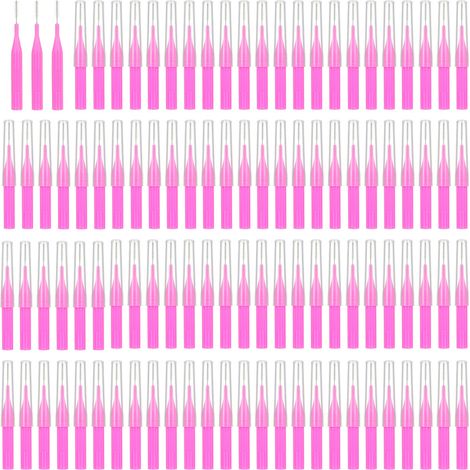 Packung mit 100 Interdentalbürsten, Zahnstochern und Zahnseide, Zahnreinigungsinstrumenten für kieferorthopädische Apparaturen, mit Aufbewahrungsbox.