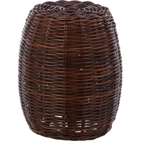 Premier Housewares Maka Natural Brown Rattan Stool (1/5)