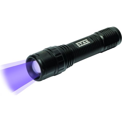 Lampe torche LED HORACIO 3W avec fonction zoom et lumière UV, portable et légère. (1/3)