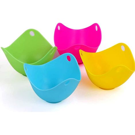 Egg Poacher Cups - Silicone - 10 Cm Diameter - Heat Resistant From -40 To +464 °C - For Stovetop Or Microwave Use - Set Of 6 (1/5)