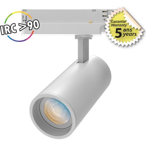 Spot LED FOCUS II sur rail - 25W CCT Miidex Lighting® blanc - cct (1/4)