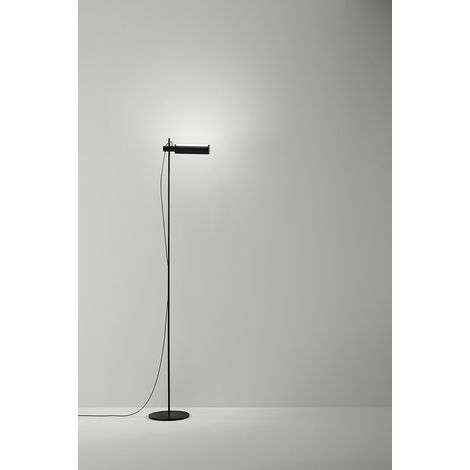 Lampadaire LED Moderne en Métal Noir Mat, 24W, 3000K-4000K-6000K, Tête de Lampe Orientable et Réglable, au Design Minimaliste et Elégant - Perenz