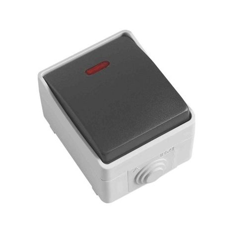 PULSADOR ESTANCO IP54 3641 GRIS (D) - AMIG