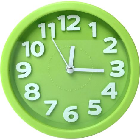Sveglia digitale silenziosa 3D, adatta per camere da letto, per la notte, per le camerette dei bambini e per gli uffici - Verde (1/5)