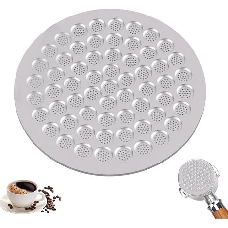 Puck Screen 53 mm 0,8 mm Épaisseur 0,2 mm Micro-filtre en acier inoxydable 304 réutilisable Passoire à expresso réutilisable 53 mm Écran Puck Screen pour porte-filtre Compatible avec les filtres Porta (1/5)