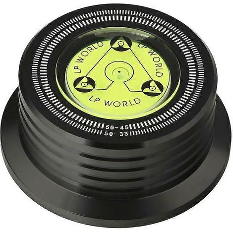 Schwarzes Aluminium-HiFi-Vinyl-Stabilisatorgewicht, 50 Hz, kompatibel mit 33 U/min LPs, Plattenspielerzubehör zur Verbesserung der Wiedergabe, Antivibrations-Stabilisatorscheibe, 1 Stück. (1/5)