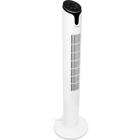 VONROC Hochwertiger Turmventilator – 110 cm – Inklusive Fernbedienung – 3 Geschwindigkeits-stufen – Schwenkfunktion – 15-Stunden-Timer – Weiß