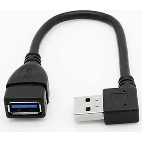 Deux câbles d'extension USB 3.0 coudés à 90 degrés, câble adaptateur mâle-femelle, câble de données (côté gauche) (1/5)