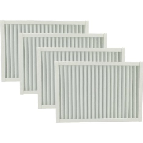 vhbw 4x Filtro G4 reemplaza Viessmann WUS-25-4, 245045 para unidad de ventilación - Set de filtro, 26 x 17,8 x 2,3 cm blanco