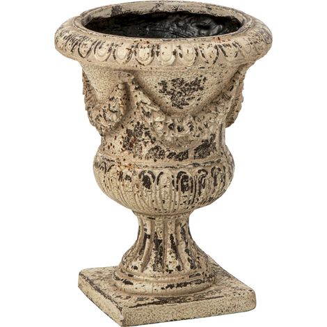 Cache pot blanc cassé style antique - blanc cassé (1/4)