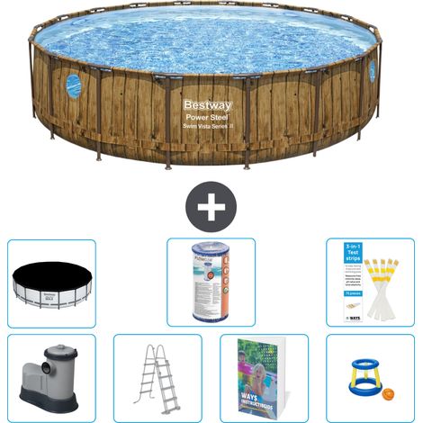 Bestway Bestway Power Steel Ronde - 549x122 cm - 8-pièces  S541 (1/3)