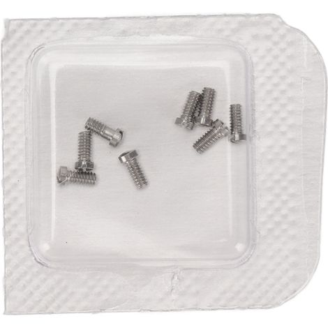 Lot de 8 vis de rechange pour réparation de montres en acier inoxydable, vis de fond de boîtier pour Ballon Bleu, universelles 1,2 x 1,6 x 3,25 mm (1/5)
