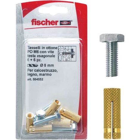 tasselli con vite ottone pom 8 k 10