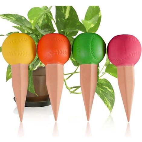 [JAMAIS UTILISÉ]Oyas a Planter Terre Cuite, 4 Pièces Arrosage Goutte à Goutte Ollas Terre Cuite Arrosage Automatique Plantes Irrigation Goutte a Goutte Bouteille pour Jardin Maison Intérieur Extérieur (1/4)