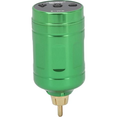 Batterie Tattoo 2000mAh sans fil, alimentation rechargeable numérique LCD, tension réglable 4-12V RCA, vert, pour machine à tatouer portable (1/5)