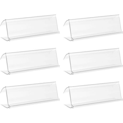 Lot de 6 porte-étiquettes de prix pour supermarché, présentoirs et étiquettes de prix pour rayons.-8.00X2.70X2.30CM (1/3)