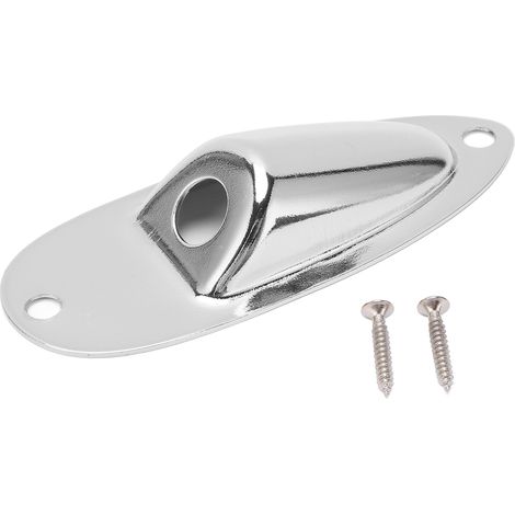Prise jack pour guitare électrique, prise de sortie jack coudée en forme de bateau, douille, port de connexion, douille pour tige en forme de bateau, chromée. (1/5)