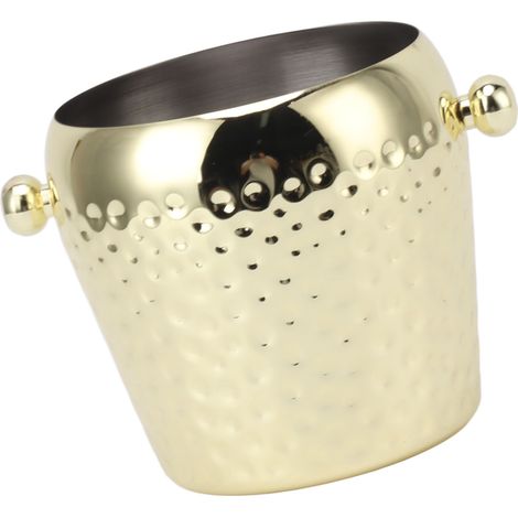 Seau à glace en acier inoxydable, mini récipient isotherme pour bar, vin, champagne, 1L, doré
