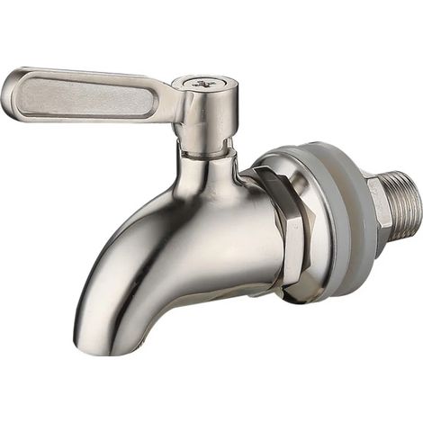 Rubinetto di ricambio da 12 mm in acciaio inox 304 per erogatore di bevande, per caffè o birra. (1/4)